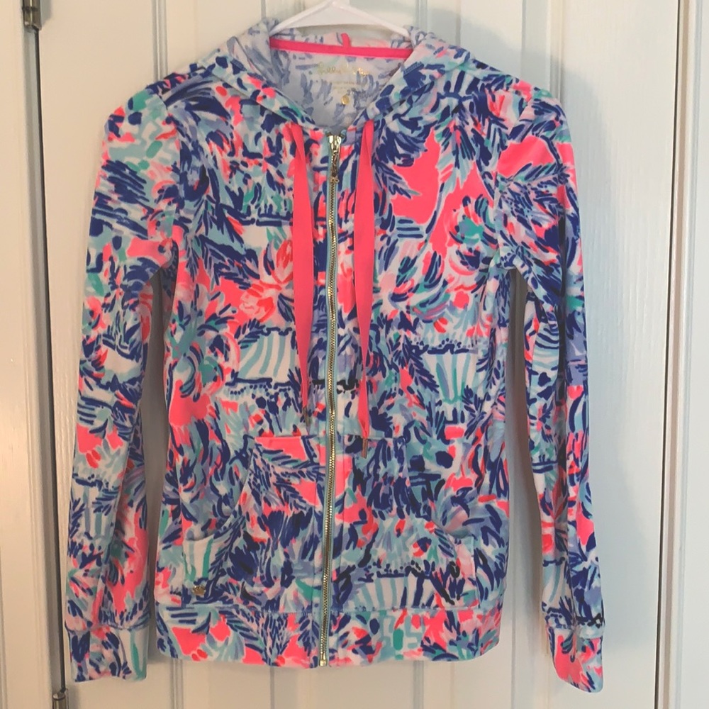 Lilly Pulitzer full zip, Fleece Hoodie Jacket